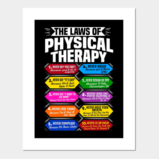 The Laws Of Physical Therapy Awesome Therapist Gift - The Laws Of